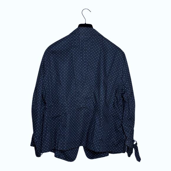 Akris Punto Navy & White Polka Dot Cotton Blazer 46 EU 14 US - Picture 3 of 10